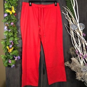/🌸5/$25🌸Vintage Cotton Red Bootcut Drawstring Sweatpants Size Large
